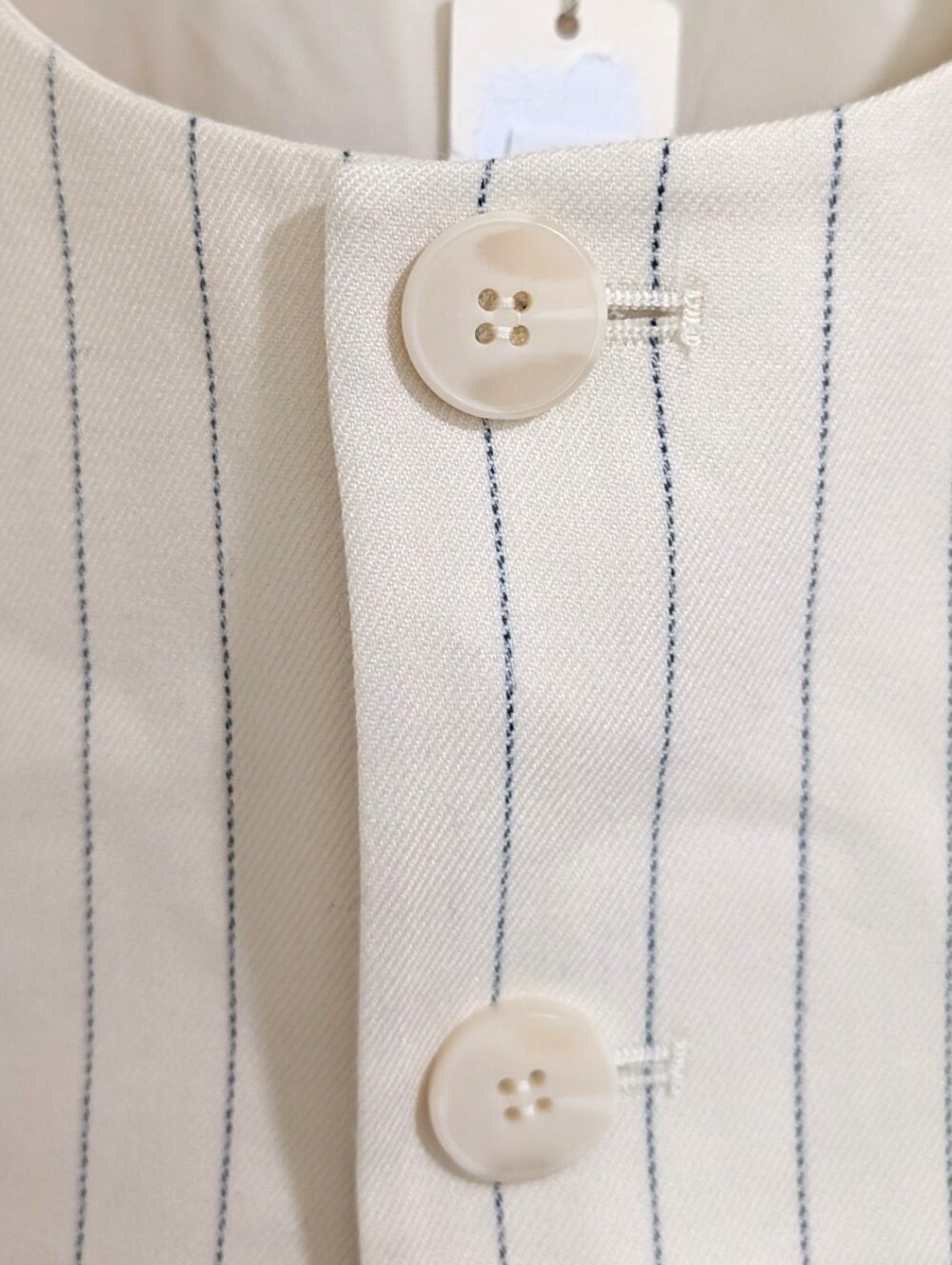 Favorite Daughter Ivory Navy Pinstripe Longline Vest Size S NWT - Picture 5 of 8